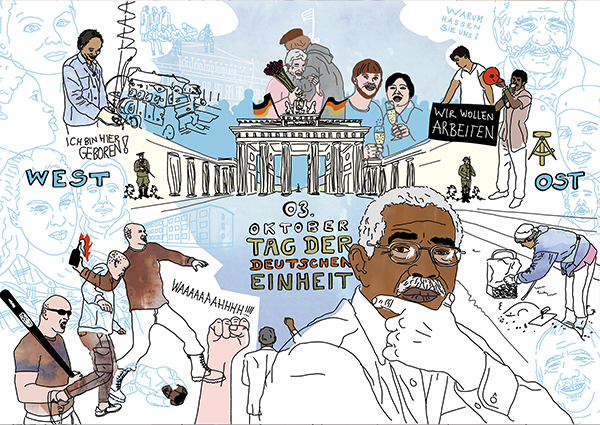 <p><a href="projekte/erklaerfilm-deutsche-einheit.html" target="_blank" rel="noopener"><strong>Deutsche Einheit Interkulturell</strong></a> · Illustrationen für Erklärfilm · Eduversum Verlag<strong> </strong>· <strong>Digitale Illustration</strong></p>
